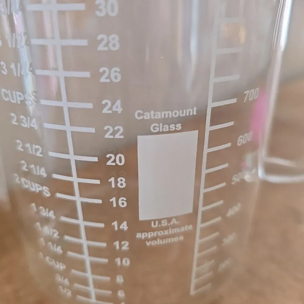 Catamount Gravy Fat Separator Glass 4 Cup 1000 ml 32 oz Measuring Beaker USA